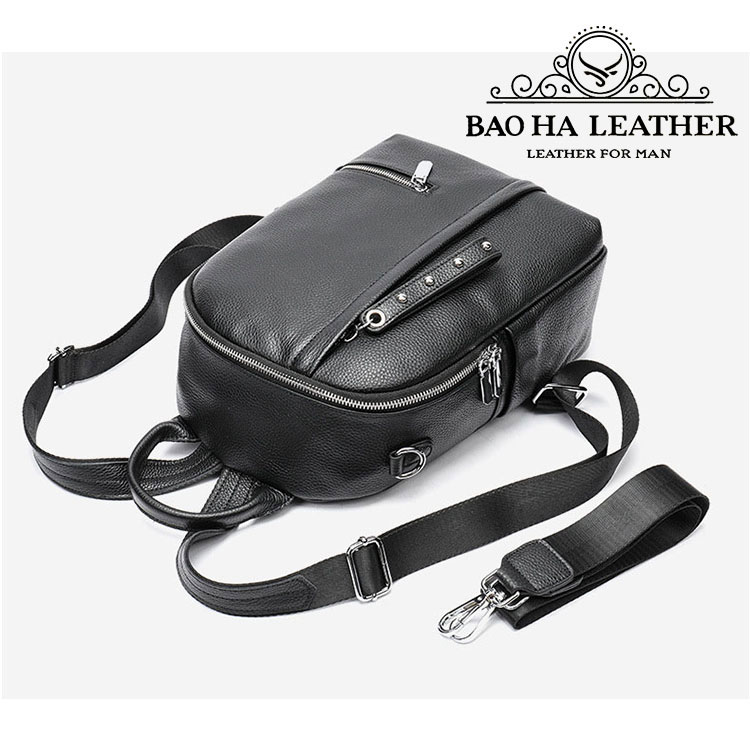 Ba lô nữ da bò đa năng BHM8119 Vừa là balo vừa là túi đeo chéo vai