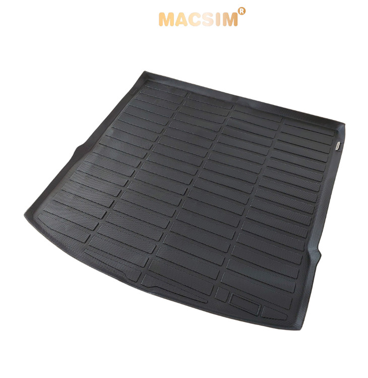 Thảm lót cốp xe ô tô Volkswagen Teramont X - Nhãn hiệu Macsim chất liệu nhựa TPE cao cấp màu đen
