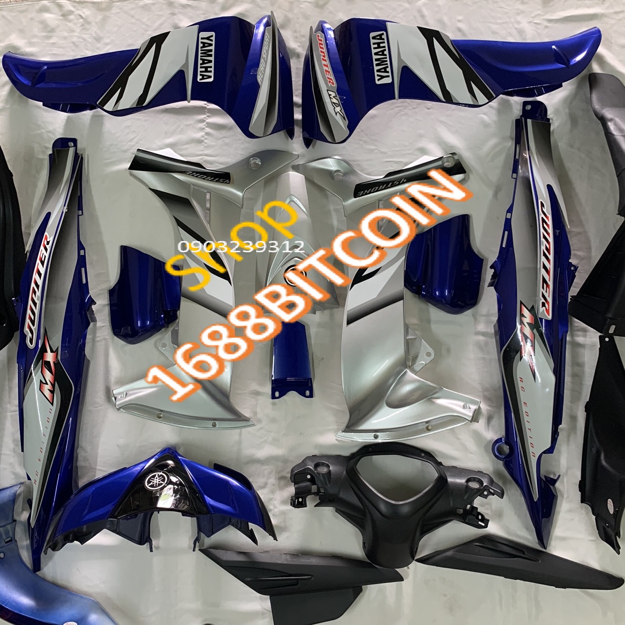 Dàn áo xe JUPITER MX MÀU XANH -jupiter gravita -nhựa nguyên sinh ABS loại 1