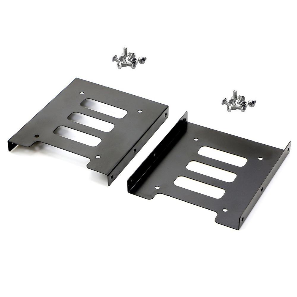 2pcs 2.5" to 3.5" SSD HDD Metal Adapter Dock Case Caddy Mounting Bracket Hard Drive Holder For PC