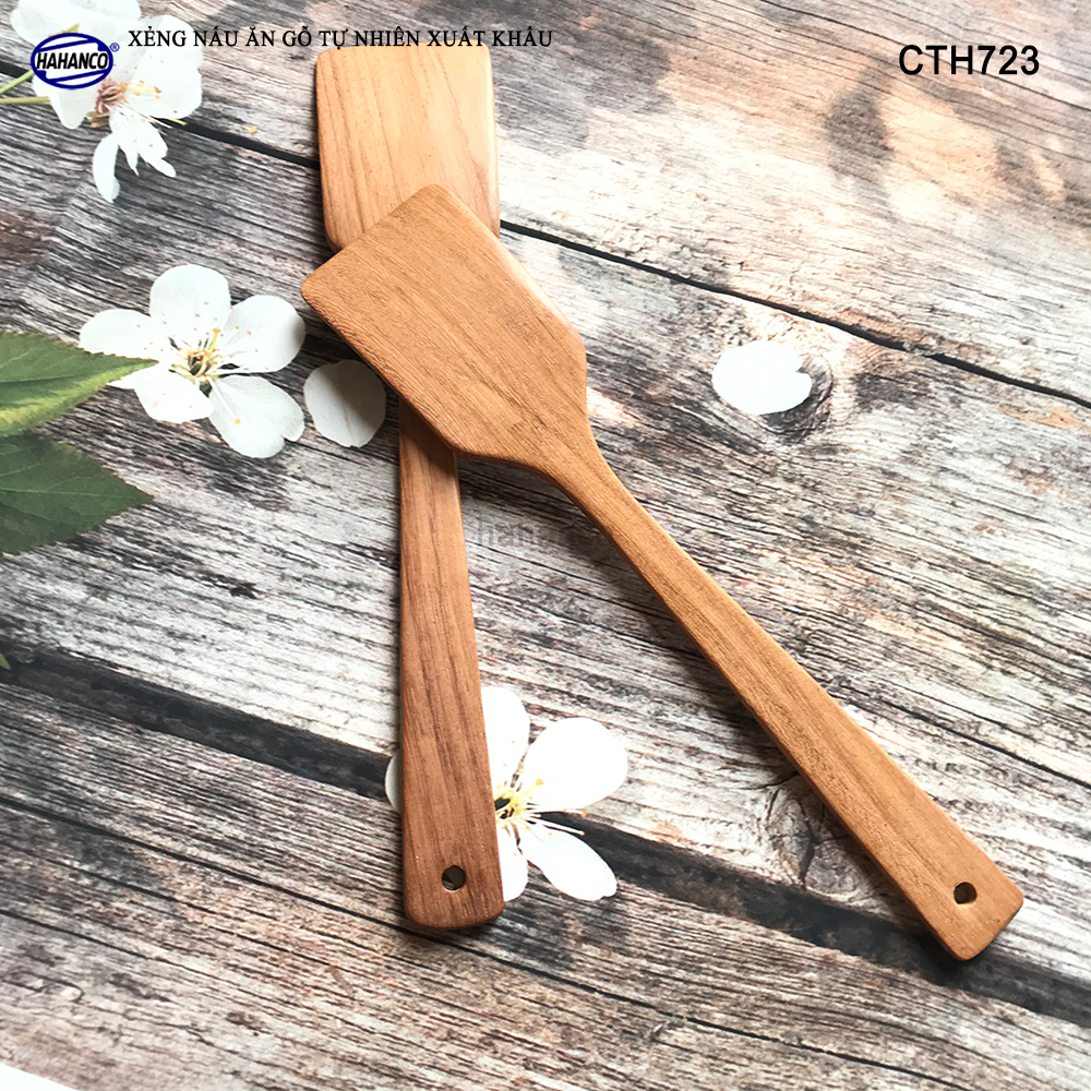 Xẻng nấu ăn bằng gỗ tự nhiên Chiên xào các loai, Chịu nhiệt cao, không tiết chất độc hại khi đun nấu