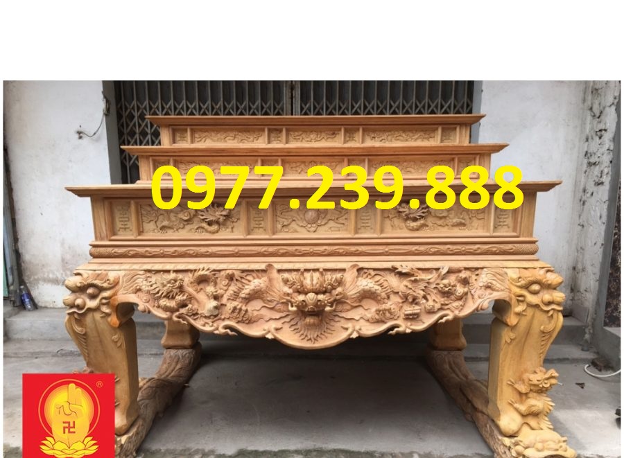 Sập thờ gỗ mít chân 16cm