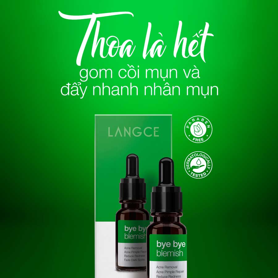 TẠM BIỆT MỤN BYE BYE BLEMISH for Acne 10ml LANGCE DÀNH CHO NAM