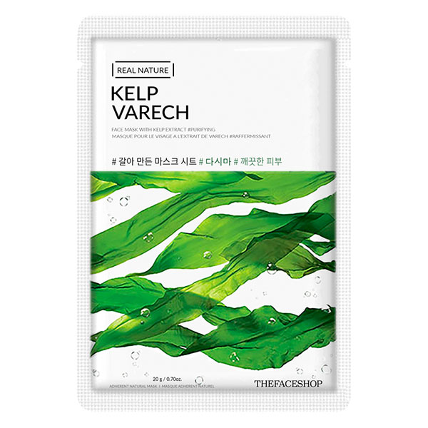 Bộ 10 Miếng Mặt Nạ Giấy The Face Shop Real Nature Kelp Face Mask 20g