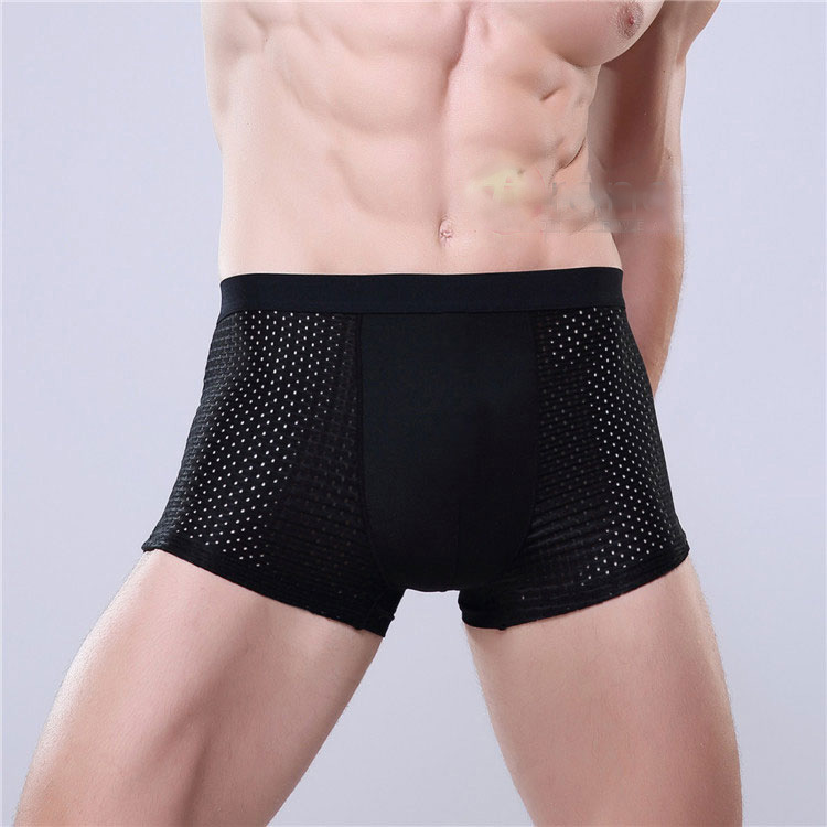 Bộ 5 quần boxer nam thông hơi phối cotton, quần sịp đùi nam mã D02