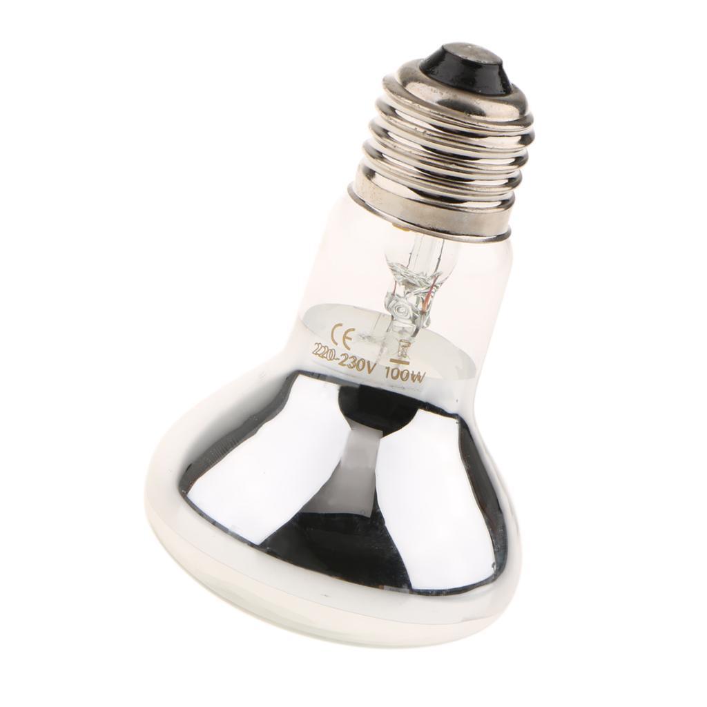 2x Heat Basking Lamp Reptile Light Bulb Brooder Lamp Reptile Supplies 100W