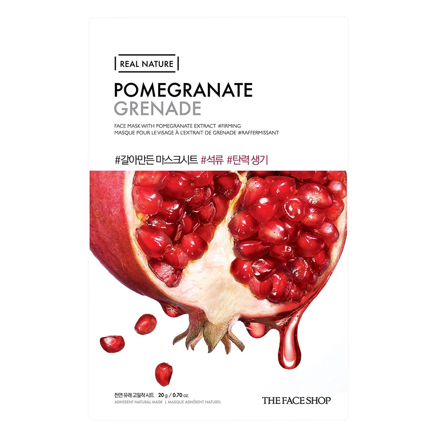Bộ 5 Miếng Mặt Nạ Giấy The Face Shop Real Nature Mask Pomegranate 20g