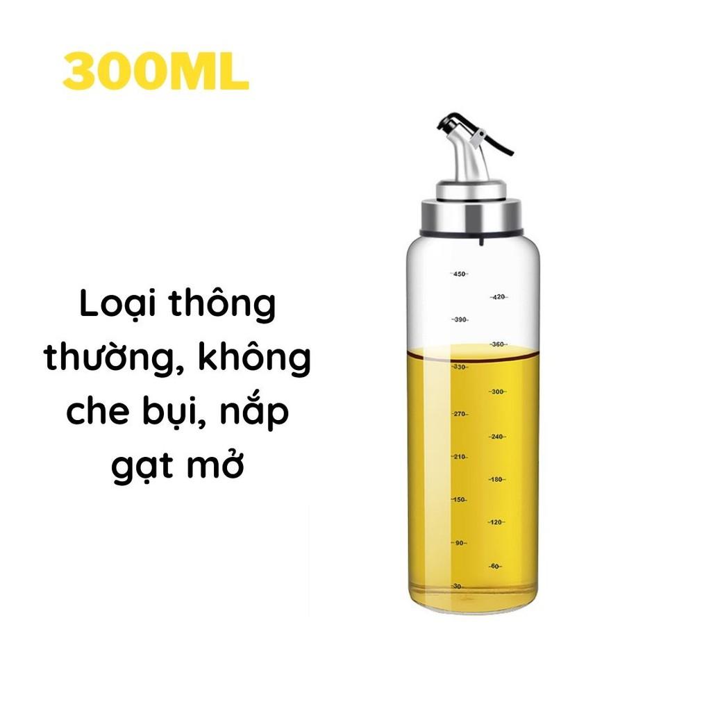 Chai Lọ Bình thủy tinh đựng dầu ăn nước mắm tự mở nắp khi rót 550ml