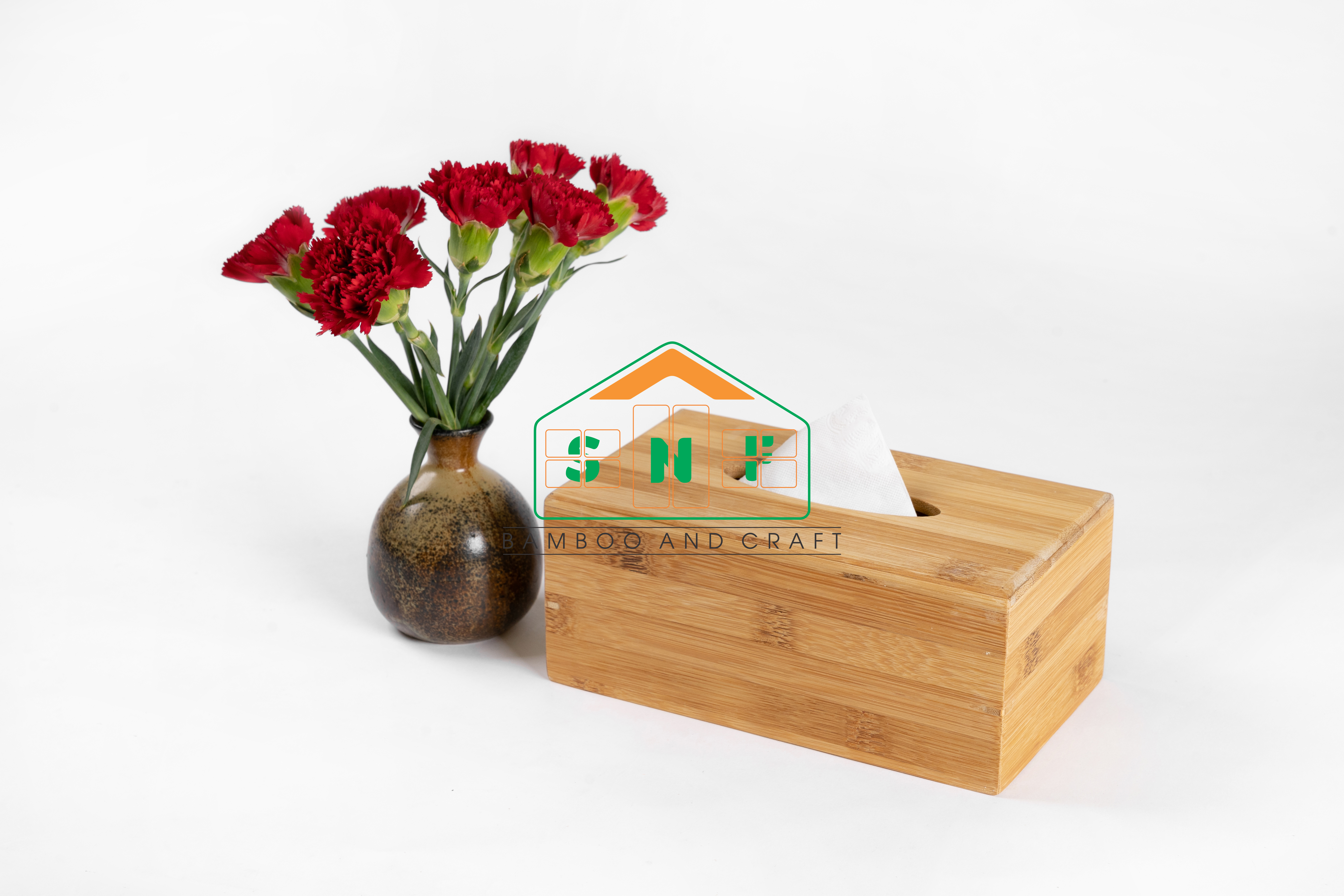 Hộp Đựng Khăn Giấy Chữ Nhật Làm Từ Gỗ Tre Hàng Việt Nam Sản Xuất - SNF Bamboo and Craft