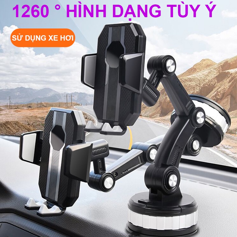 Giá đỡ điện thoại trên ô tô , Giá đỡ điện thoại oto đa năng  xoay 360 độ, kết cấu chắc chắn,cùng thiết kế mới đẹp mắt