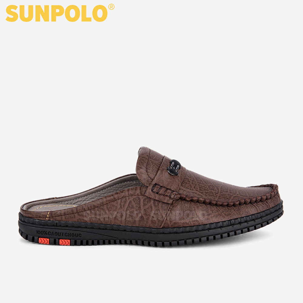Dép Sapo Dép Sục Nam Da Bò SUNPOLO SPO274