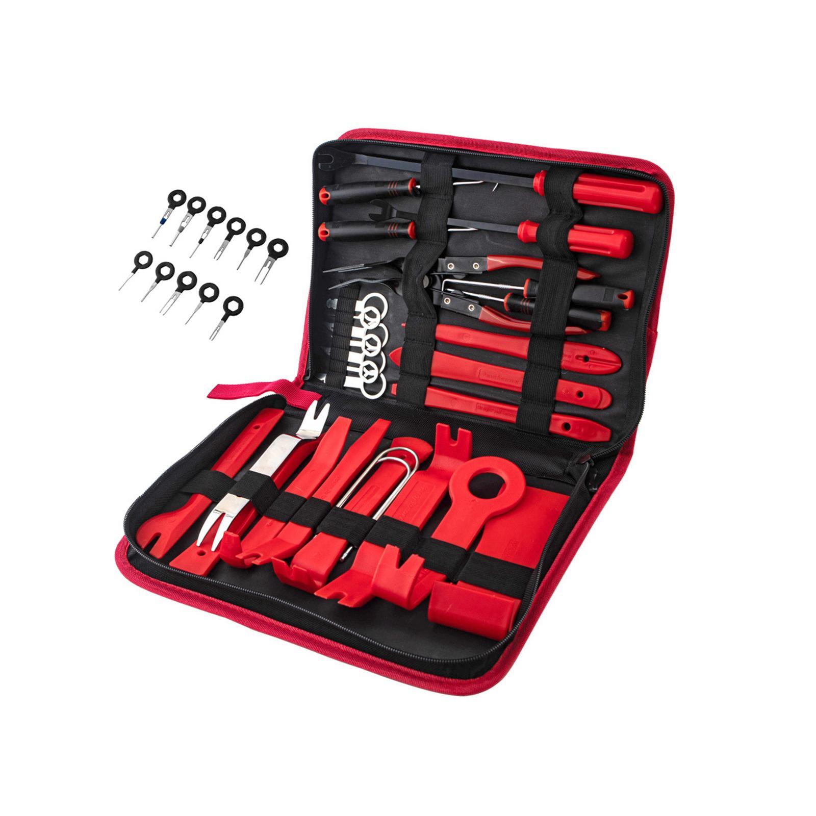 39Pcs Car  Removal Tool  Car Repair Tool with Storage Bag Precision Upholstery Repair Pry  Pry Tool Set for Stereo Door Panel