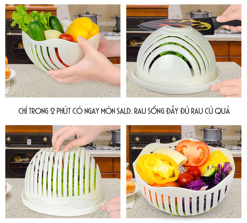 DỤNG CỤ CẮT RAU CỦ QUẢ SIÊU TỐC LÀM MÓN SALAD, RAU SỐNG, SINH TỐ HOA QUẢ DẦM SIÊU NHANH, SIÊU TIỆN CHO NHÀ HÀNG, QUÁN ĂN, GIA ĐÌNH-MẪU NGÃU NHIÊN