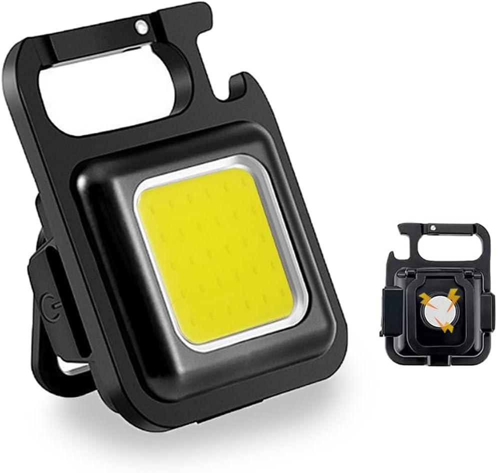 Đèn làm việc kiểm tra LED có thể sạc lại mini 800 Lumens Đèn pin cầm tay từ tính COB Móc khóa nhỏ chống nước để chiếu sáng khẩn cấp Sửa chữa cắm trại
