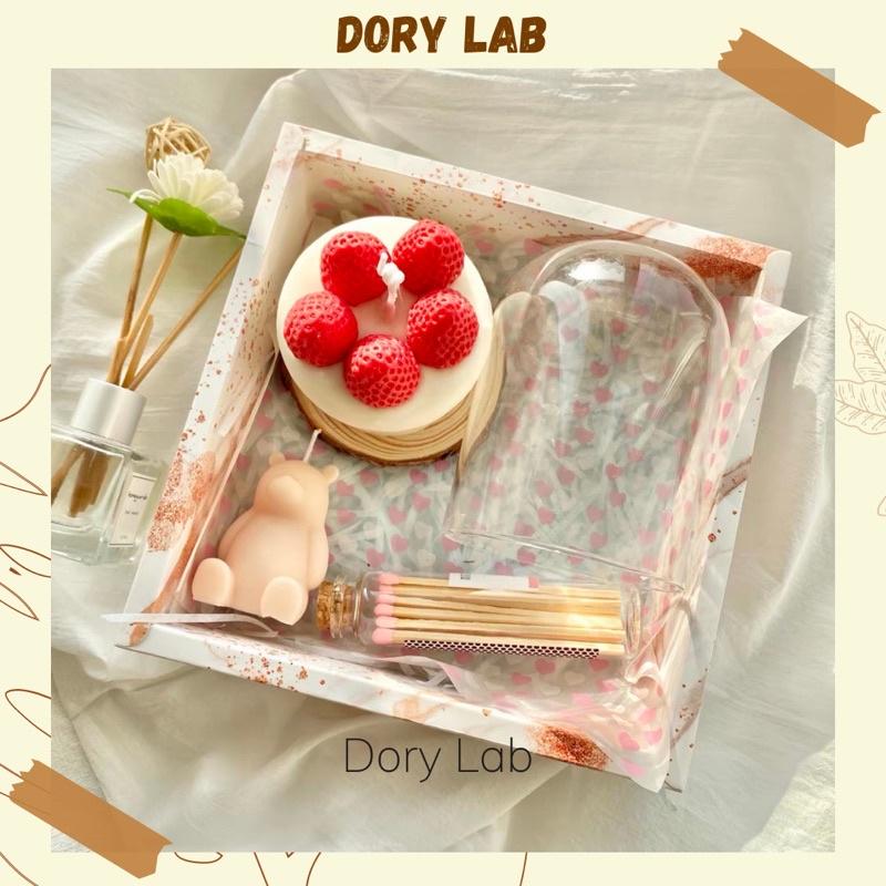 Nến Thơm Bánh Kem Dâu Tây Không Khói - Dory Lab