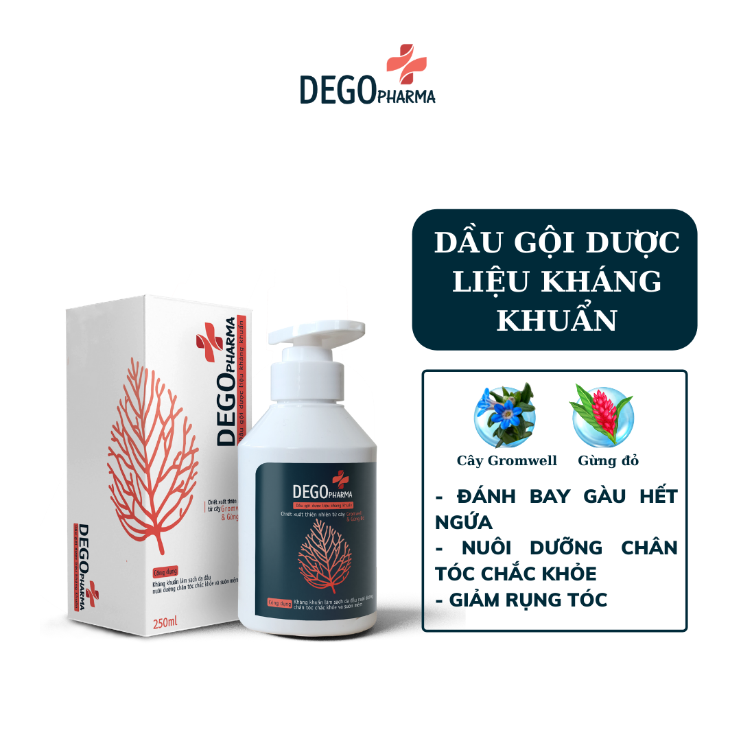 Dầu gội gừng DEGO PHARMA 250ml - Giảm Rụng Tóc &amp; Kích Thích Mọc Tóc