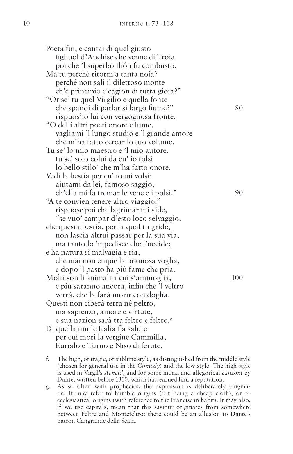 Inferno: Dual Language And New Verse Translation