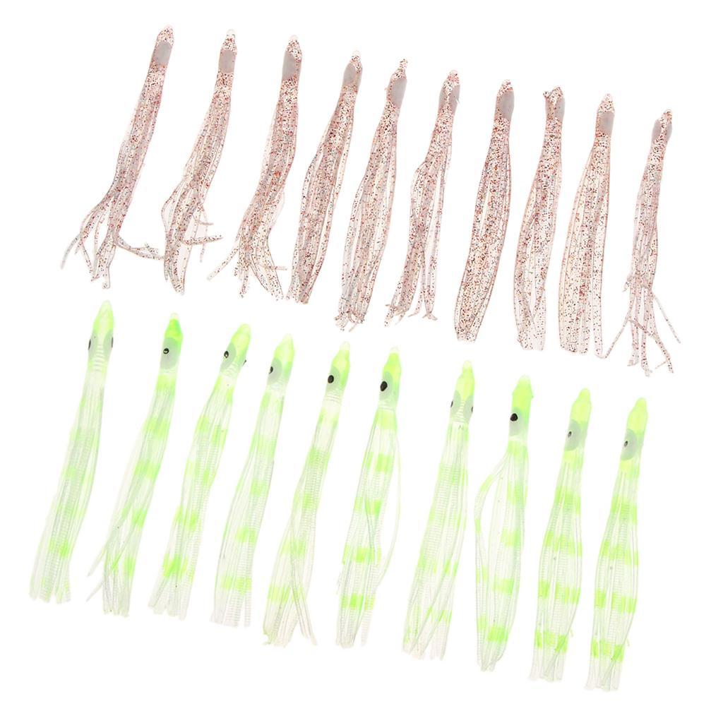 20pcs Fishing Lures Squid Octopus Skirts Lures Soft Baits Crankbaits