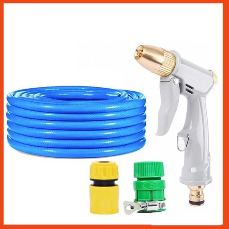 Bộ dây vòi xịt nước rửa xe, tưới cây tăng áp 3 lần, loại 15m 206846