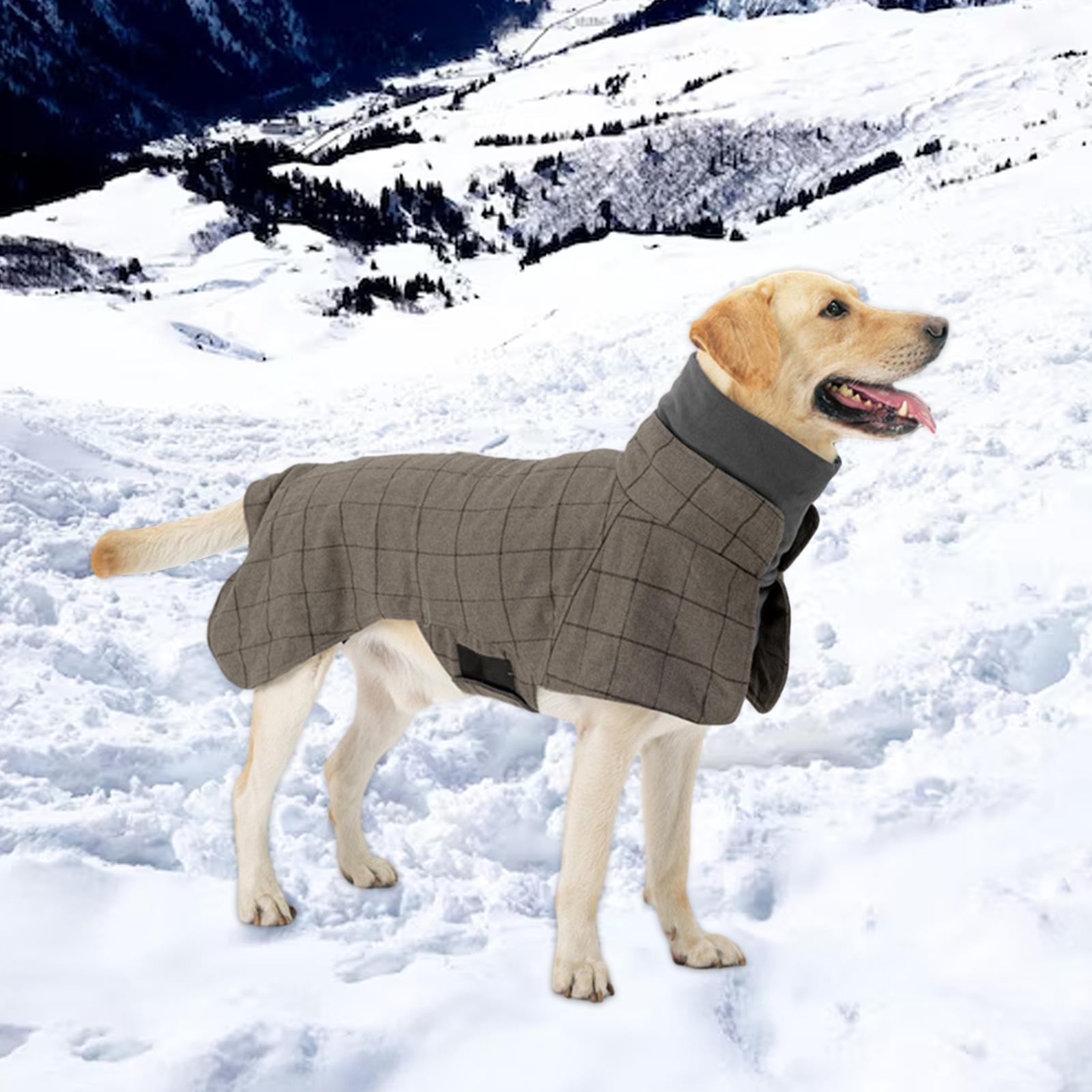 Stylish Dog Coat Warm Dog Jackets for Medium Large Dogs with Harness Hole Winter Apparel Suit for Park Walking Traveling Outdoor
