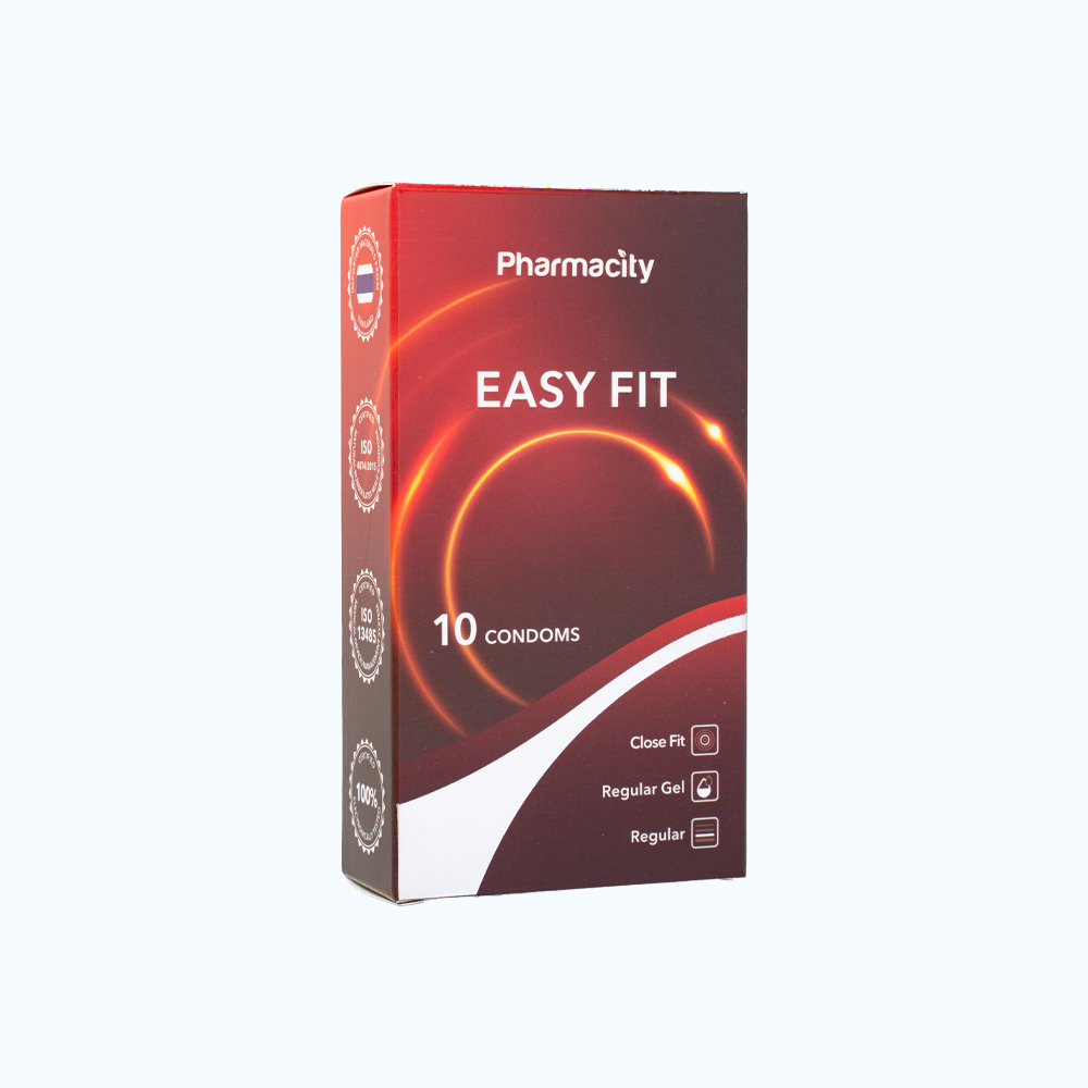 Pharmacity Bao cao su Easy Fit ôm sát vừa vặn (10 cái/hộp)