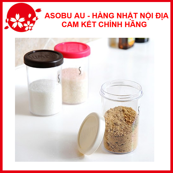 Lọ đựng đồ khô, thực phẩm dáng tròn 680ml nội địa Nhật Bản