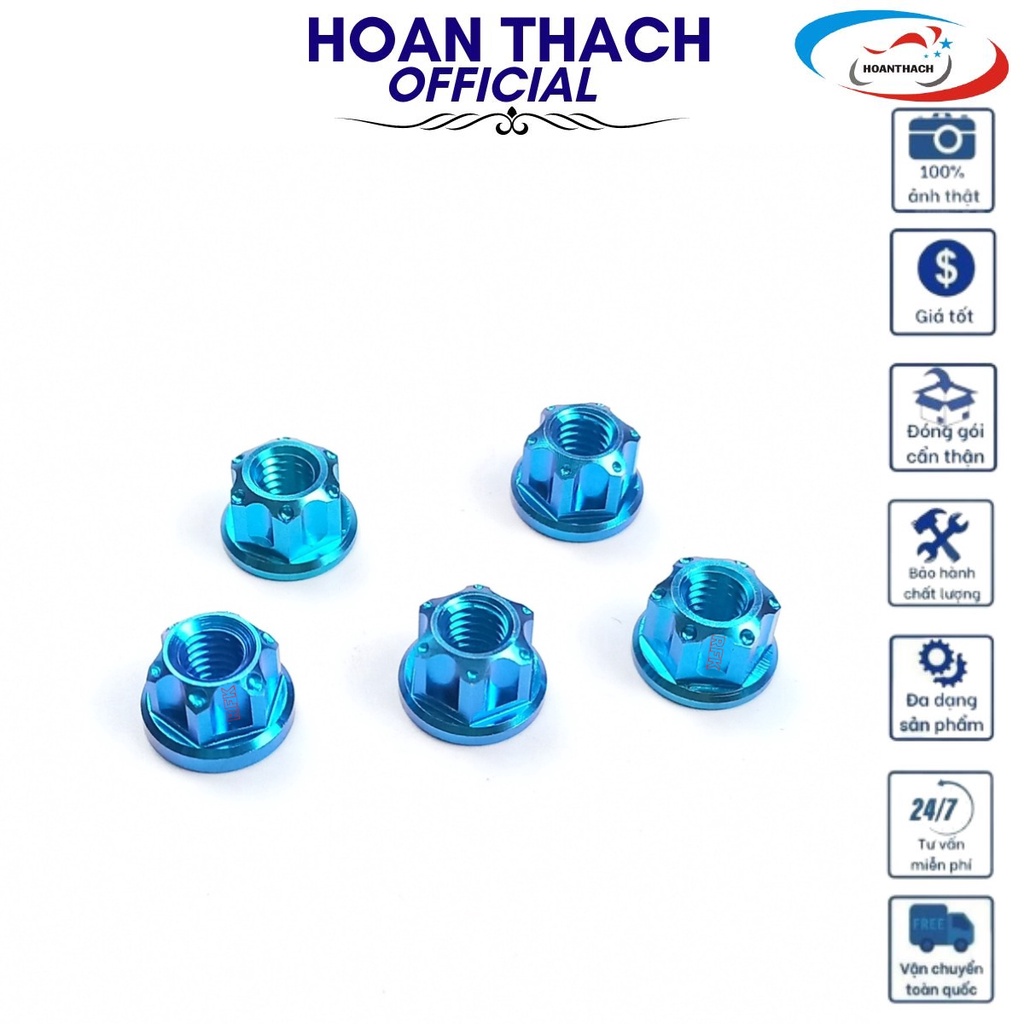 Ốc Tán 6Ly Gr5 Titan Màu Xanh Lục Bảo dùng cho nhiều dòng xe SP010423 (giá 1con)