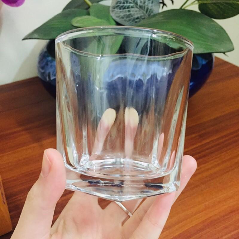 Bộ 6 cốc ly thủy tinh uống nước,cà phê đế viền dày 230ml cao cấp
