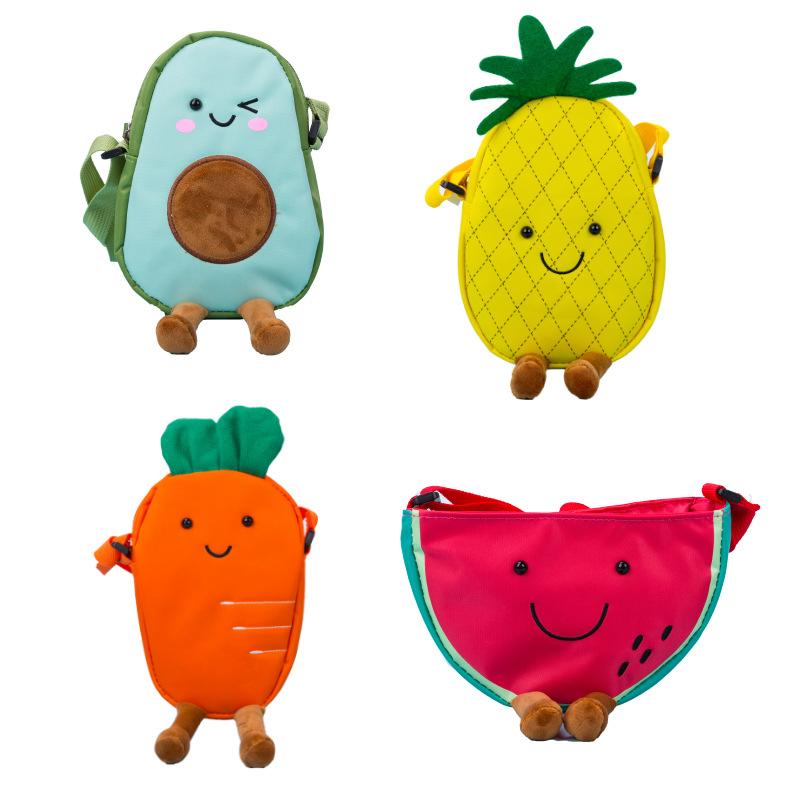2021 Mới Thời Trang Nữ Thông Điệp Túi Mini Hoạt Hình Dễ Thương Dưa Hấu Nhiều Trái Túi Cô Gái Trẻ Em Đeo Vai Túi Xách Nữ