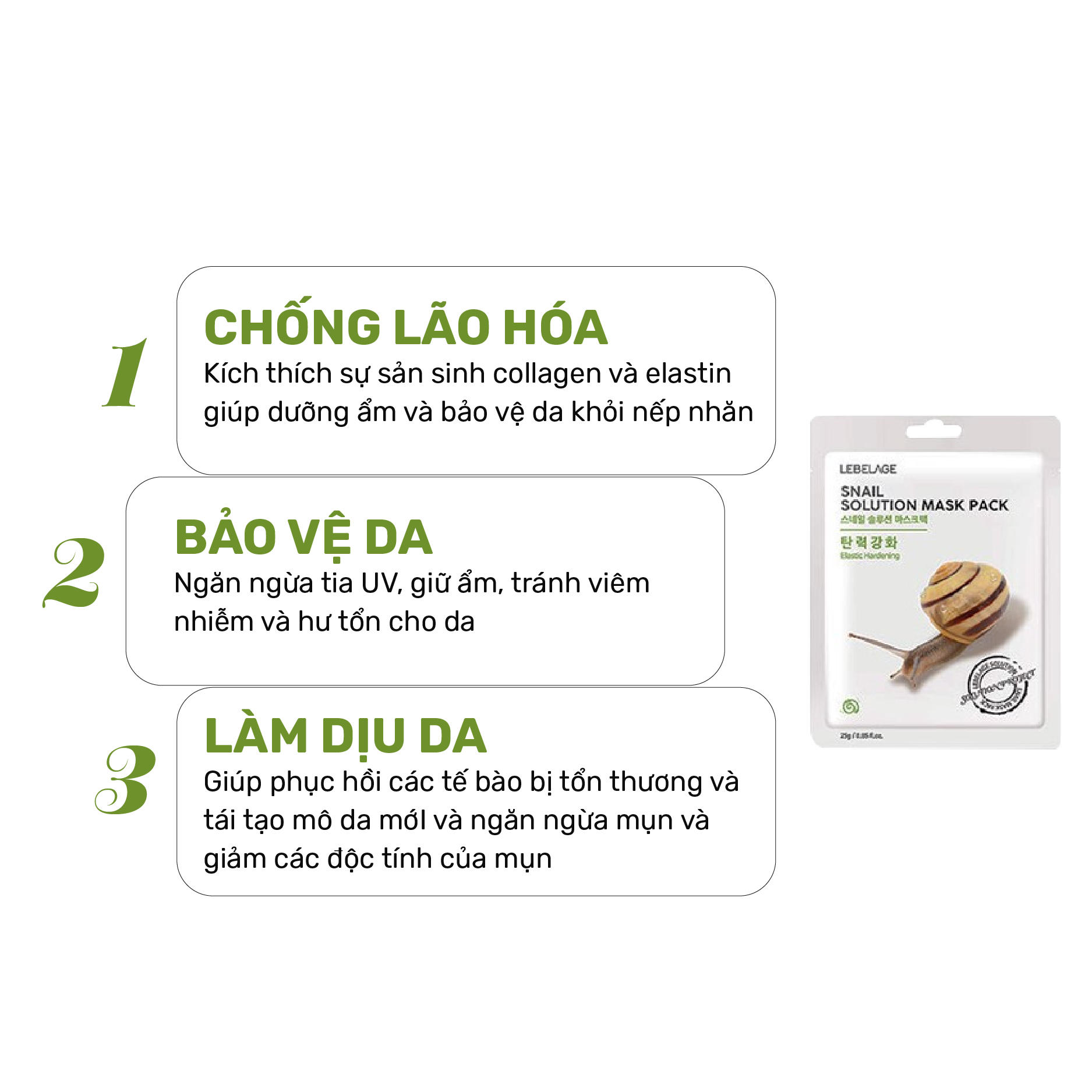 Mặt Nạ Giấy Phục Hồi Da Lebelage Solution Mask Pack 25ml