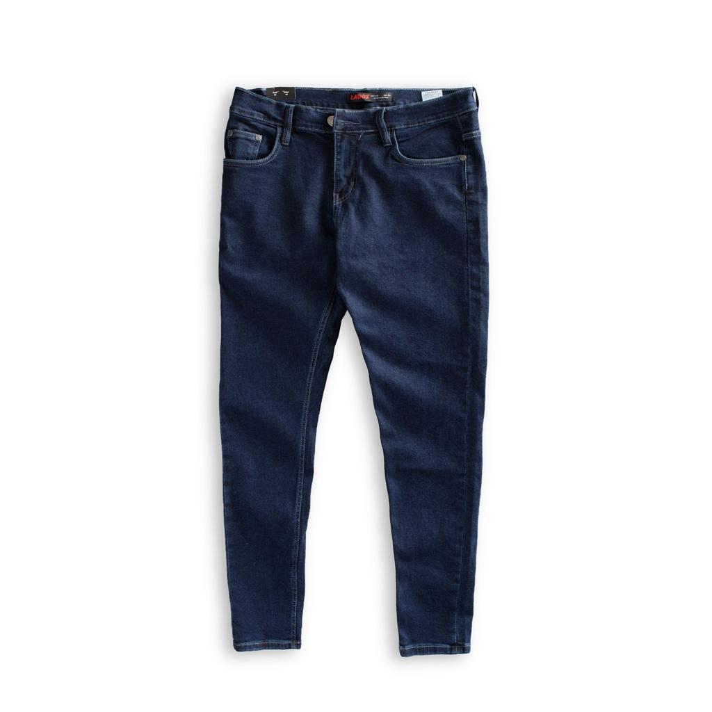 Quần Jean dài màu xanh nam cao cấp Lados - 4063, Form slimfit, chất jean co giãn thoải mái