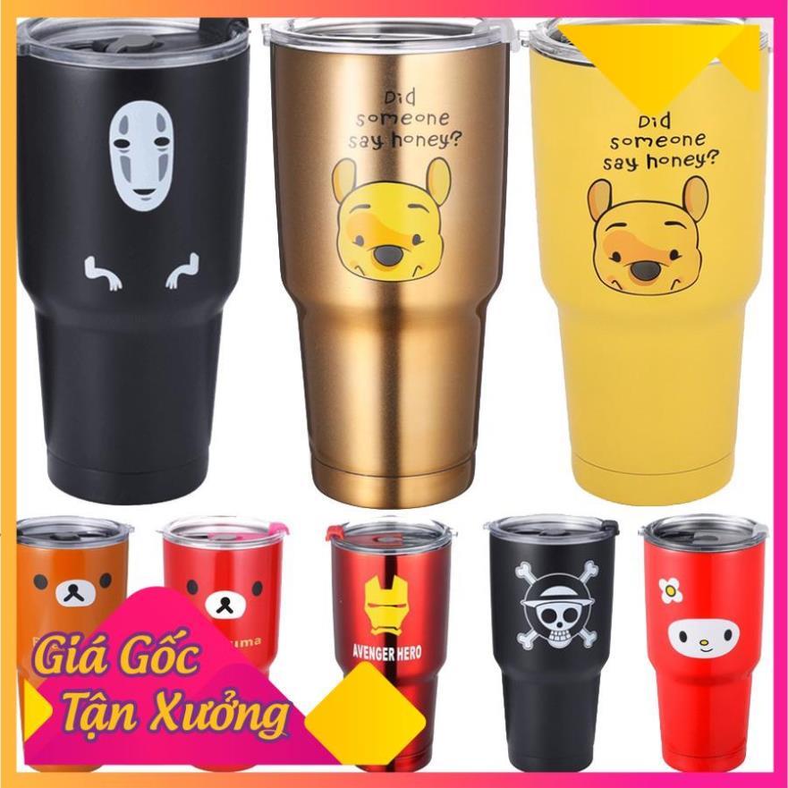 Bình Giữ Nhiệt 3D 900ml Nhiều Hình Kèm 2 Ống Hút, 1 Cọ Rửa, 1 Túi Đựng TP'S