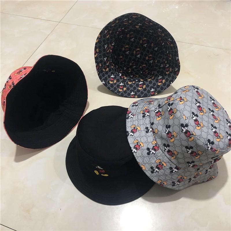 Mũ bucket hoạt hình mickey nón in hình mickey dễ thương - Khăn turban