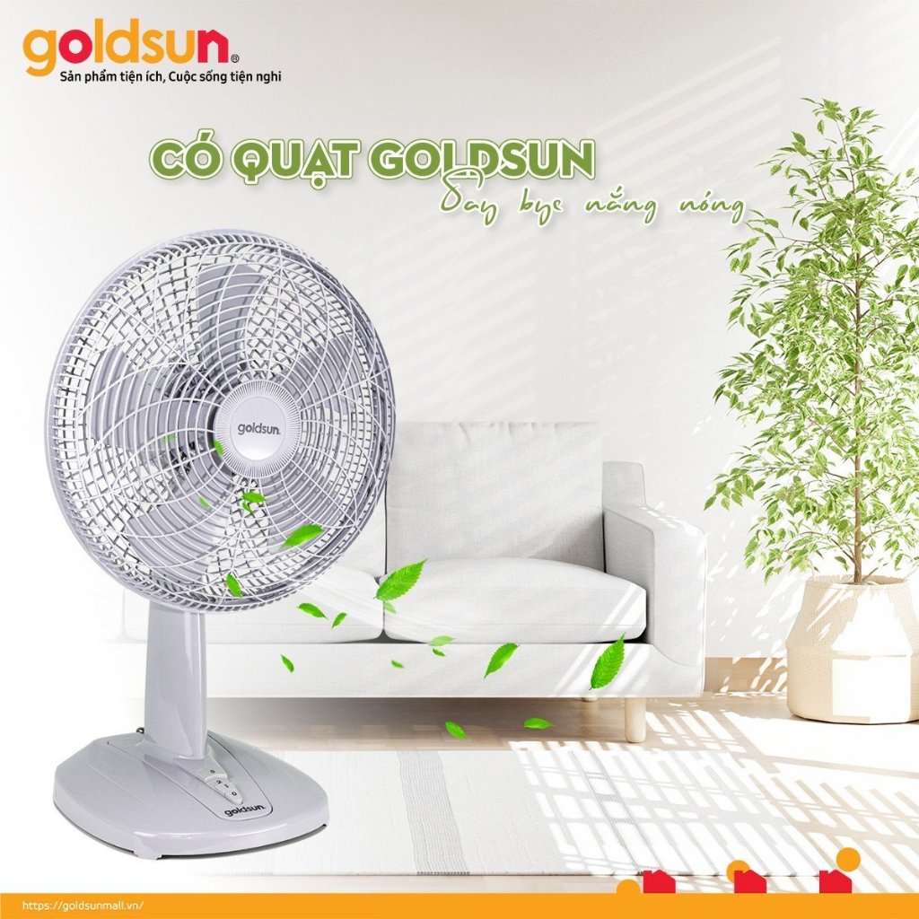 Quạt điện đứng Goldsun GFA6040/6030/6020 nhiều lựa chọn, quạt êm, điều khiển từ xa tiện lợi - Hàng chính hãng