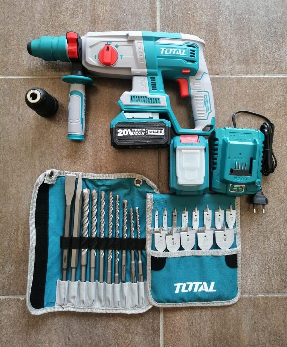 MÁY KHOAN ĐỤC DÙNG PIN 20V TOTAL TRHLI202289 - HÀNG CHÍNH HÃNG
