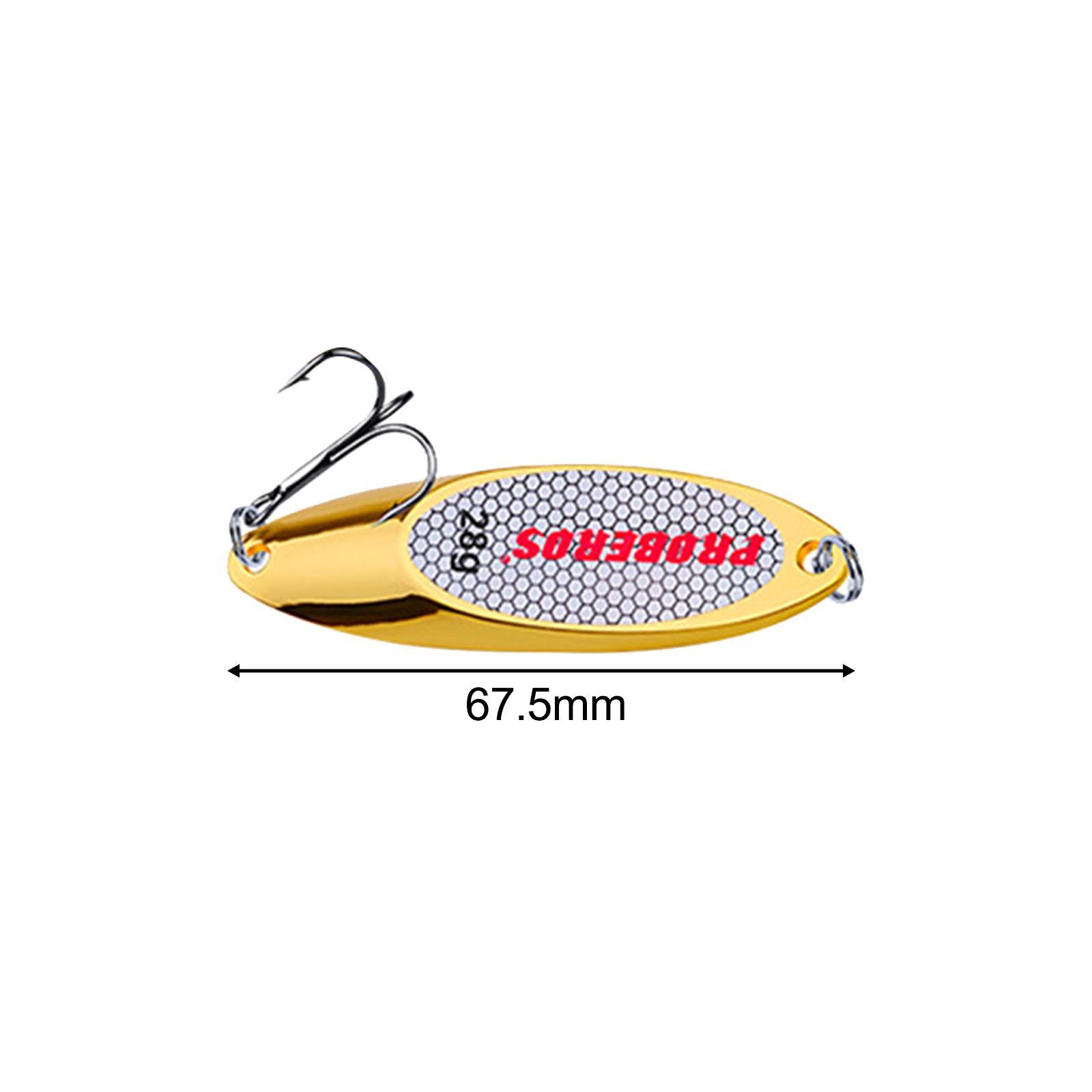 5 Pieces Fishing Spoons Lures Jigging Baits Hard with  Hooks Metal Casting Spoons Bass Baits and Lures for Trout Pike Fishing Equipment