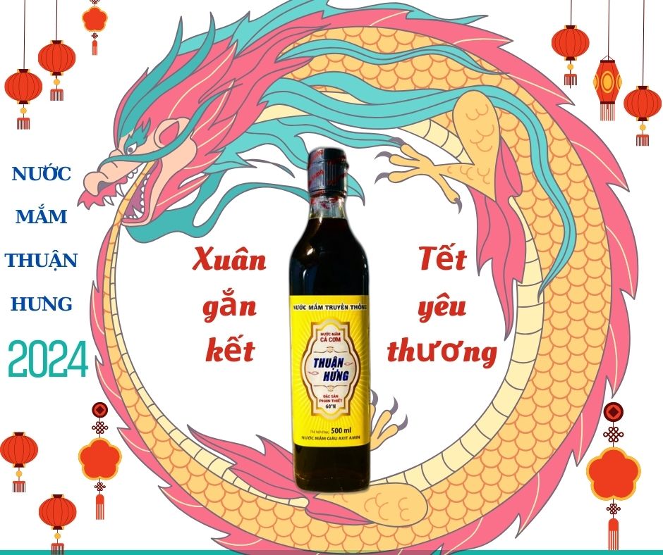 NƯỚC MẮM PHAN THIẾT CHAI THỦY TINH - THUẬN HƯNG 60 ĐỘ ĐẠM/ 1 THÙNG 12 CHAI 500ML