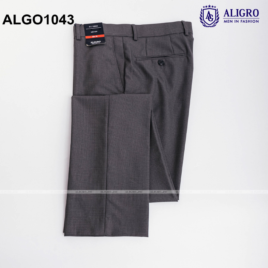 Quần âu Aligro form slimfit chất vải cao cấp tôn dáng màu xám ALGO1043