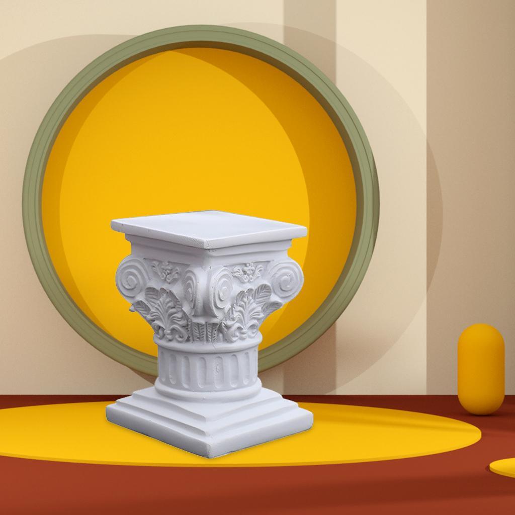 Roman Pillar Statue Resin Pedestal Stand Figurine Table Party Kitchen Decor