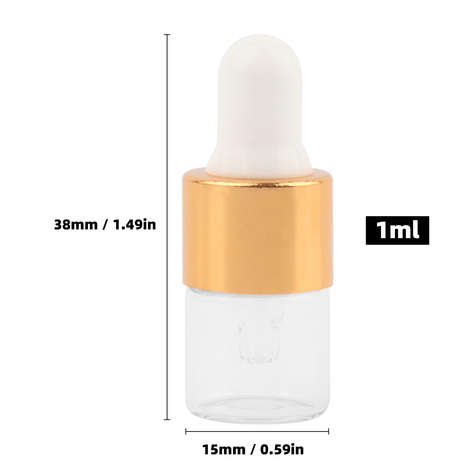 50x Portable Essential Oil Bottle Mini Dropper Bottles for Liquid Travel