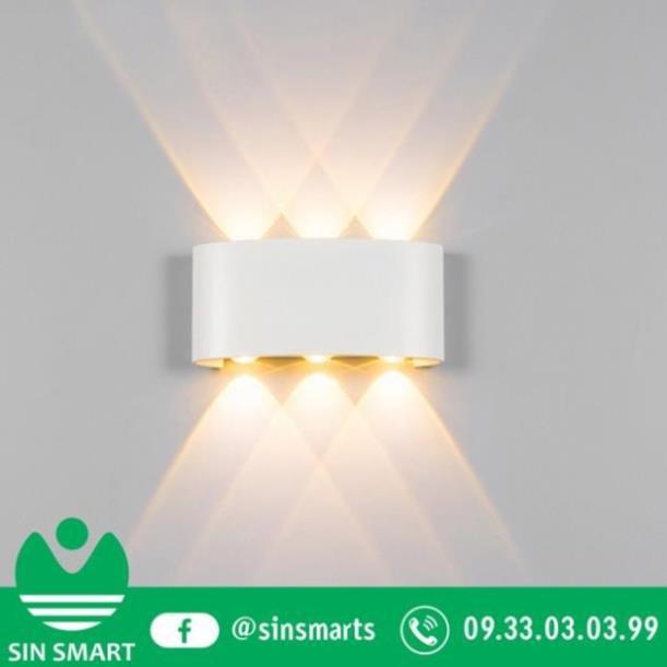 Đèn trang trí hắt tường 2 đầu 6w và 8w chống nước xịn