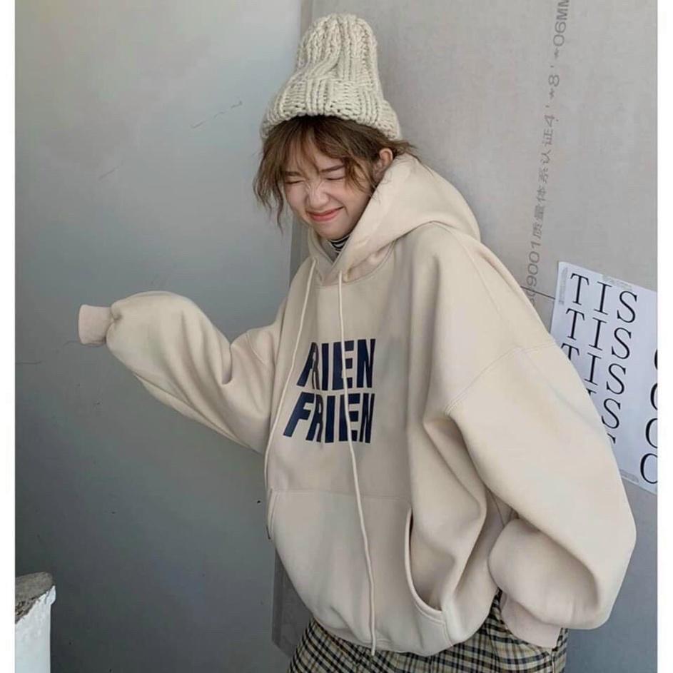 Áo khoác Hoodie Nỉ FRIEN Unisex Form Rộng phong cách Hàn Quốc