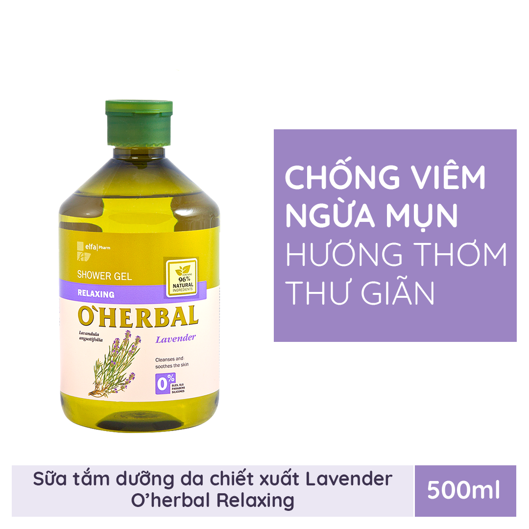 Sữa tắm O'herbal chiết xuất Lavender thư giãn 500ml