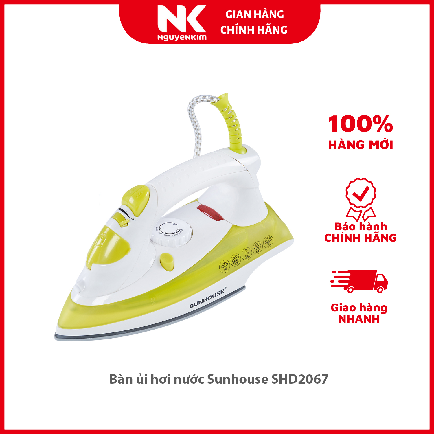 Bàn ủi hơi nước Sunhouse SHD2067 - Hàng chính hãng