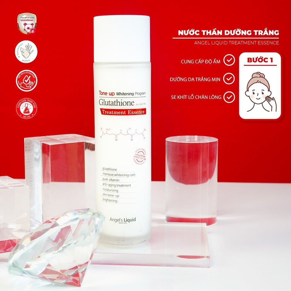 Bộ 3 SP dưỡng trắng mờ nám Angel's Liquid Glutathione700