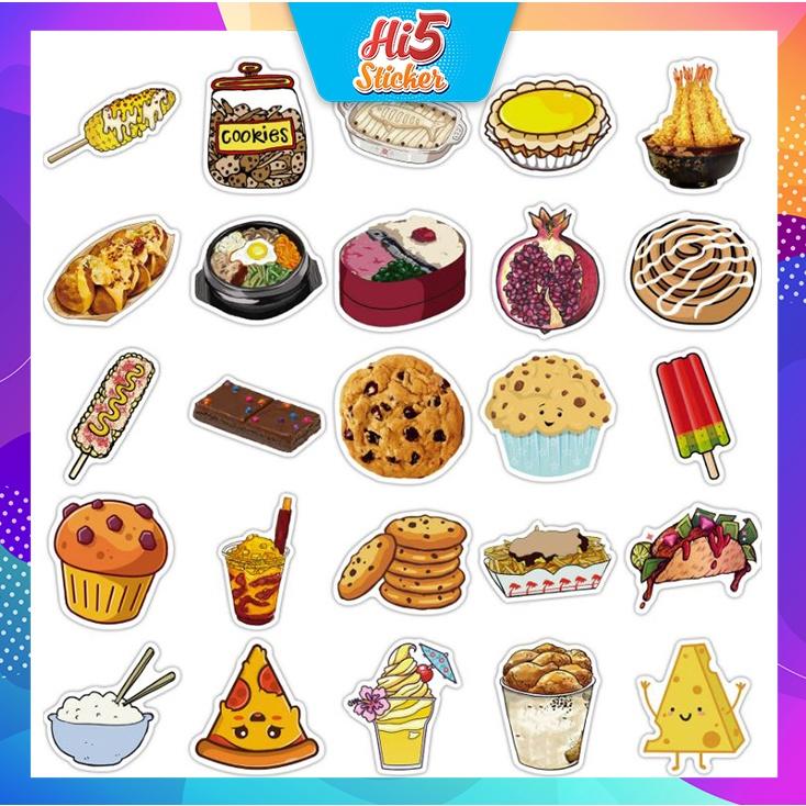 Sticker Hình Dán cao cấp Món Ăn Ngộ Ngĩnh ms#212