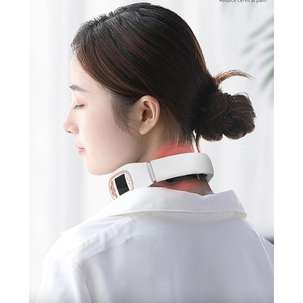 Máy massage xung điện kiêm sưởi ấm cho vai cổ bằng Dr.Meridians có remote điều khiển