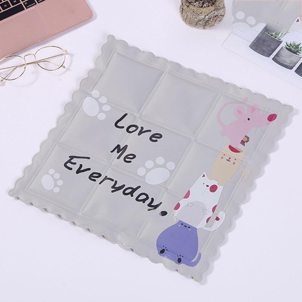 Đệm cho chó mèo Đệm Mát Gel Cho Chó Mèo Nằm Mùa Hè - Thảm Mát Cho Thú Cưng 37*37cm