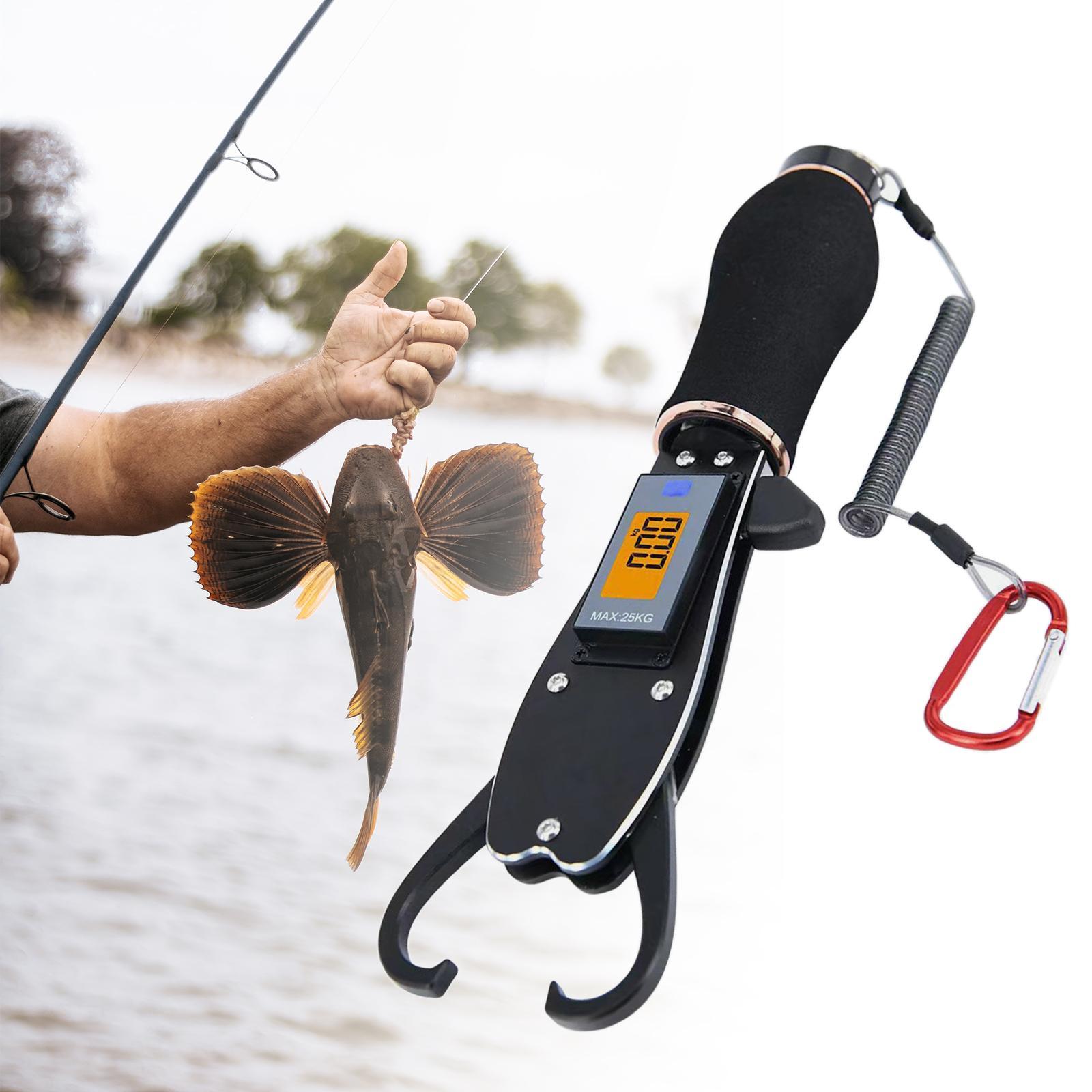 Fish Lip Gripper Fish Lip Grabber with Scale Multifunctional Waterproof Portable Professional Saltwater Heavy Duty Fishing Scale Fish Holder