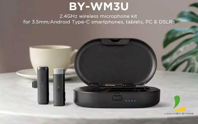 Micro thu âm không dây Boya BY-WM3U - Thiết bị ghi âm linh hoạt với nhiều thiết bị Android cổng cắm Type C - Hàng chính hãng